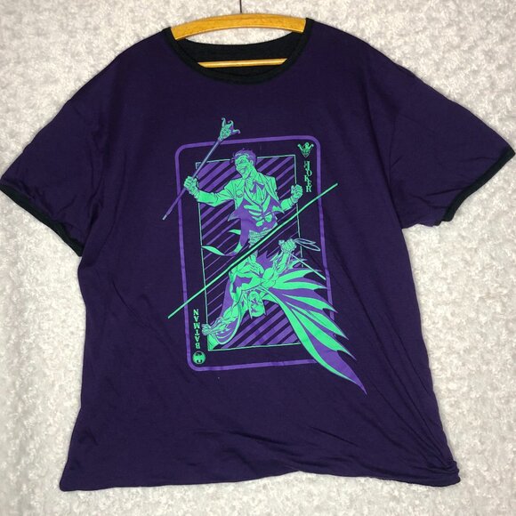 Batman Joker Reversable Graphic‎ Tee Shirt Size XL - Picture 1 of 5